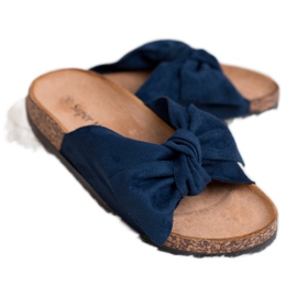 Super Me Zapatillas azul marino de moda 4