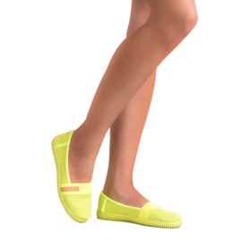 SHELOVET Slipons de neón amarillo 1