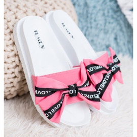 Jumex Pantuflas con lazo de amor violeta 2
