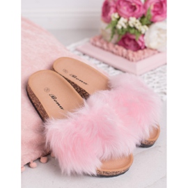 Bona Zapatillas con piel rosado 1
