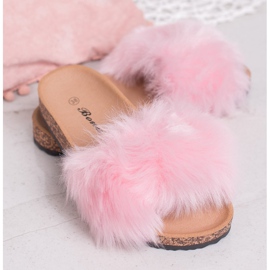 Bona Zapatillas con piel rosado 4