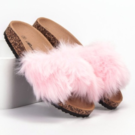 Bona Zapatillas con piel rosado 3