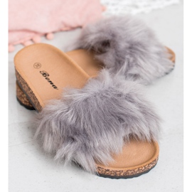 Bona Zapatillas con piel gris 1