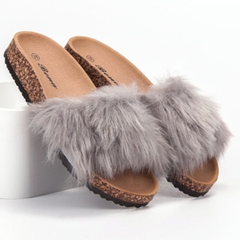 Bona Zapatillas con piel gris 3