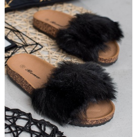 Bona Zapatillas con piel negro 2