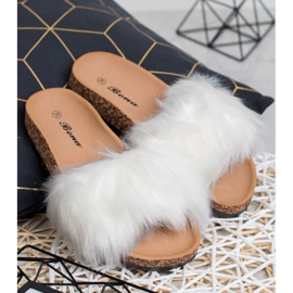 Bona Zapatillas con piel blanco 4