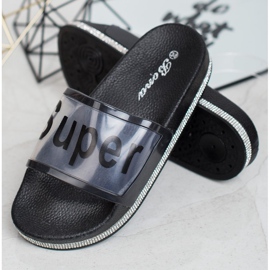 Bona Chanclas transparentes negro 3