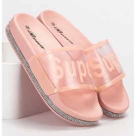 Bona Chanclas transparentes rosado 3