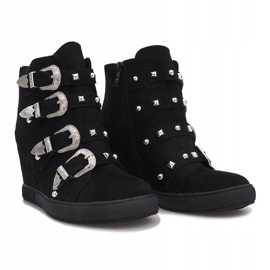 Deportivas de ante negro con hebillas Maya 2