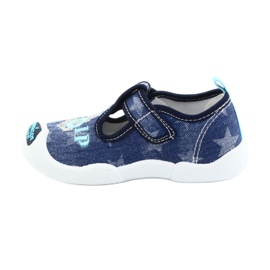 American Club Zapatillas para niños inserto de piel TEN12 azul marino azul gris 2