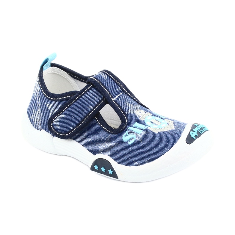 American Club Zapatillas para niños inserto de piel TEN12 azul marino azul gris 1 American Club Zapatillas para niños inserto de piel TEN12 azul marino azul gris 1