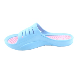 Pantuflas de espuma azul American Club para el agua rosado 2