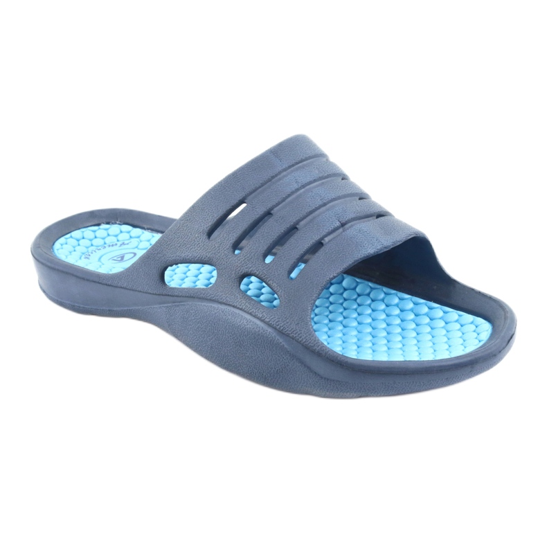 Pantuflas de espuma azul American Club para el agua azul marino 1 Pantuflas de espuma azul American Club para el agua azul marino 1