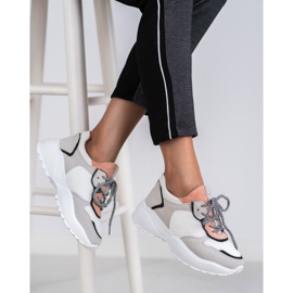 SHELOVET Zapatillas de moda rosado gris 3