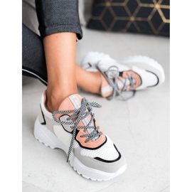SHELOVET Zapatillas de moda rosado gris 4
