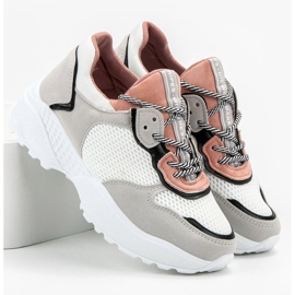 SHELOVET Zapatillas de moda rosa gris 1