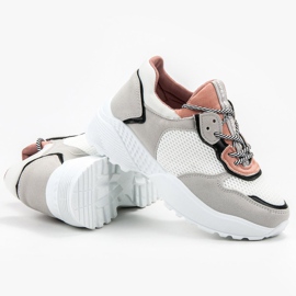 SHELOVET Zapatillas de moda rosado gris 5
