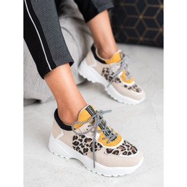 SHELOVET Zapatillas de moda con estampado de leopardo marrón 5