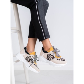 SHELOVET Zapatillas de moda con estampado de leopardo marrón 2