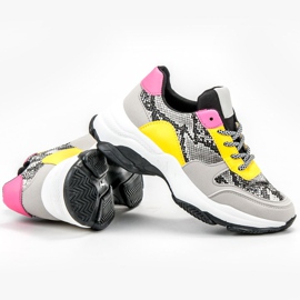 SHELOVET Zapatillas de colores con estampado de serpiente multicolor 4