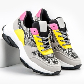 SHELOVET Zapatillas de colores con estampado de serpiente multicolor 5