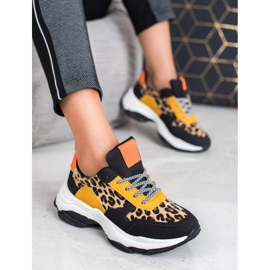 SHELOVET Zapatillas de colores con estampado de leopardo multicolor 5