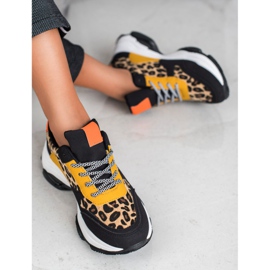 SHELOVET Zapatillas de colores con estampado de leopardo multicolor 1