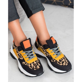 SHELOVET Zapatillas de colores con estampado de leopardo multicolor 2