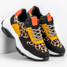 SHELOVET Zapatillas de colores con estampado de leopardo multicolor 4