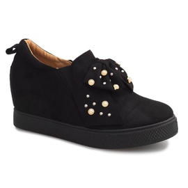 Deportivas cuña negras 6186 negro 1