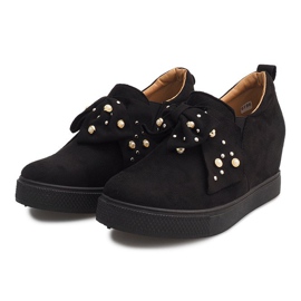 Deportivas cuña negras 6186 negro 3