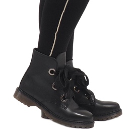 Kayla Shoes Botas negras con cordones PF276 negro 3