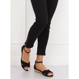 Sandalias alpargatas negras 9R121 Negra negro 1