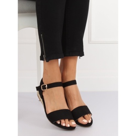Sandalias alpargatas negras 9R73 Negro 2