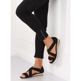 Sandalias alpargatas negras 9R72 Negro 2