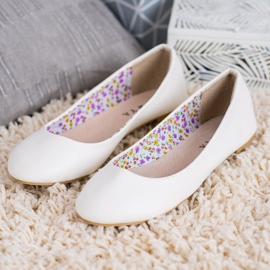 SHELOVET Bailarinas casuales blanco 1