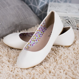 SHELOVET Bailarinas casuales blanco 2