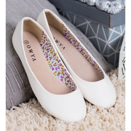 SHELOVET Bailarinas casuales blanco 5