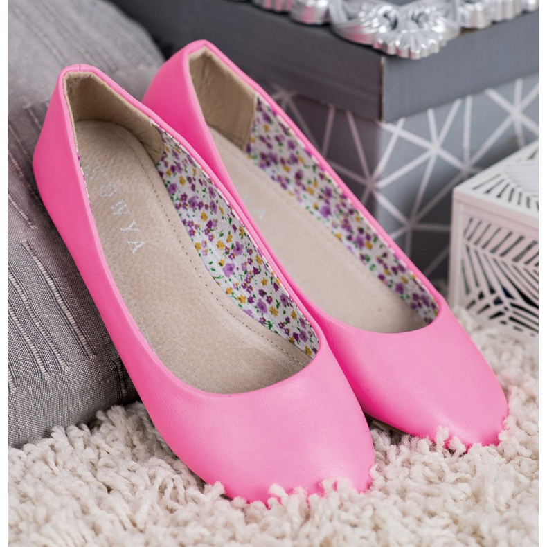 SHELOVET Bailarinas casuales rosado 2