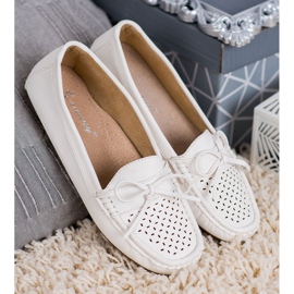 SHELOVET Mocasines casuales blanco 6