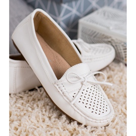 SHELOVET Mocasines casuales blanco 1