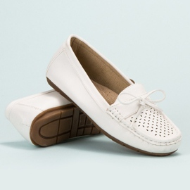 SHELOVET Mocasines casuales blanco 5