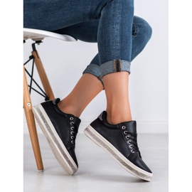 SDS Calzado deportivo con circonita cúbica negro 5