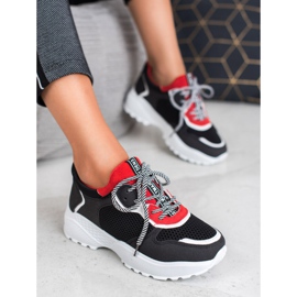 SHELOVET Zapatillas negras de moda negro multicolor 2