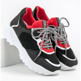 SHELOVET Zapatillas negras de moda negro multicolor 4