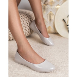 SHELOVET Bailarinas lacadas gris 1