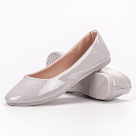 SHELOVET Bailarinas lacadas gris 3