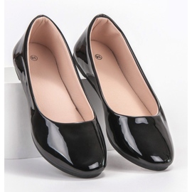 SHELOVET Bailarinas lacadas negro 3