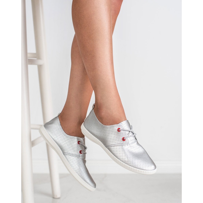 SHELOVET Zapatillas Plateadas gris 2