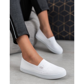 SHELOVET Slipons Textiles blanco 1